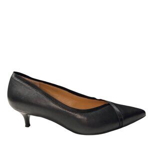 Vionic Black Leather Kitten Heel Pumps Size 10